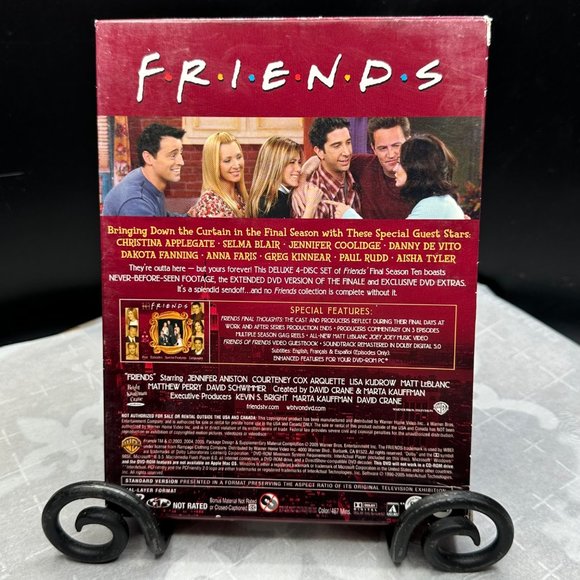 Friends DVD Movie Box Set Season 10 Jennifer Aniston Matthew Perry Courteney Cox - Picture 2 of 13